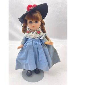 Vintage Vogue Ginny German Girl Doll Collectible Traditional Dress Hat 1977